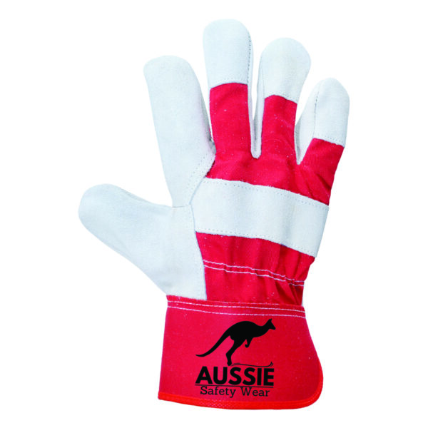 ASW415 Heavy-Duty Leather-Palm Work Gloves with Safety Cuff