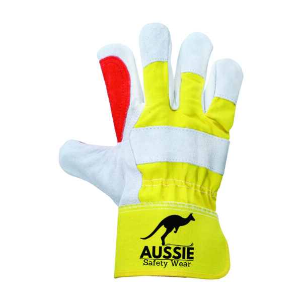 ASW1310 Heavy-Duty Leather-Palm Work Gloves with Safety Cuff