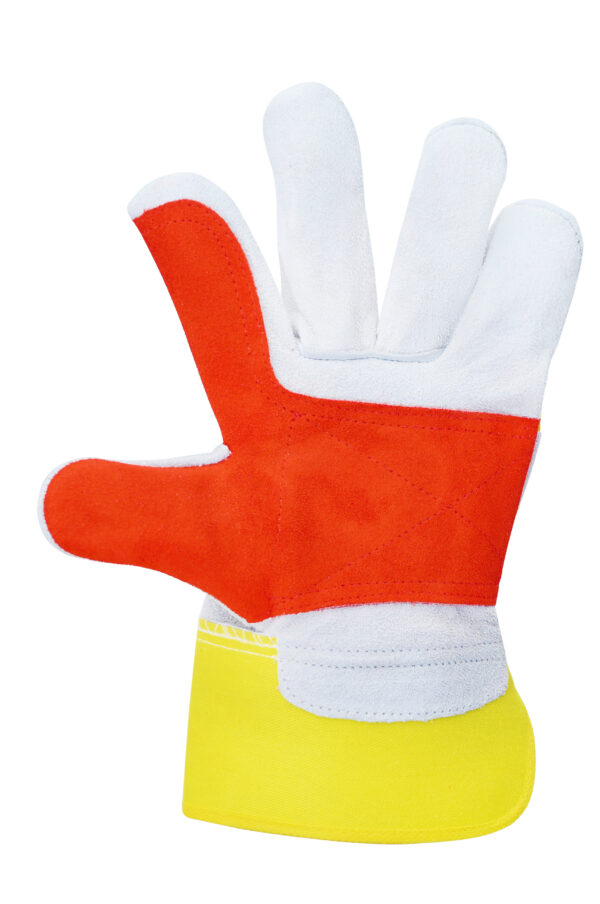 ASW1310 Heavy-Duty Leather-Palm Work Gloves with Safety Cuff - Image 2